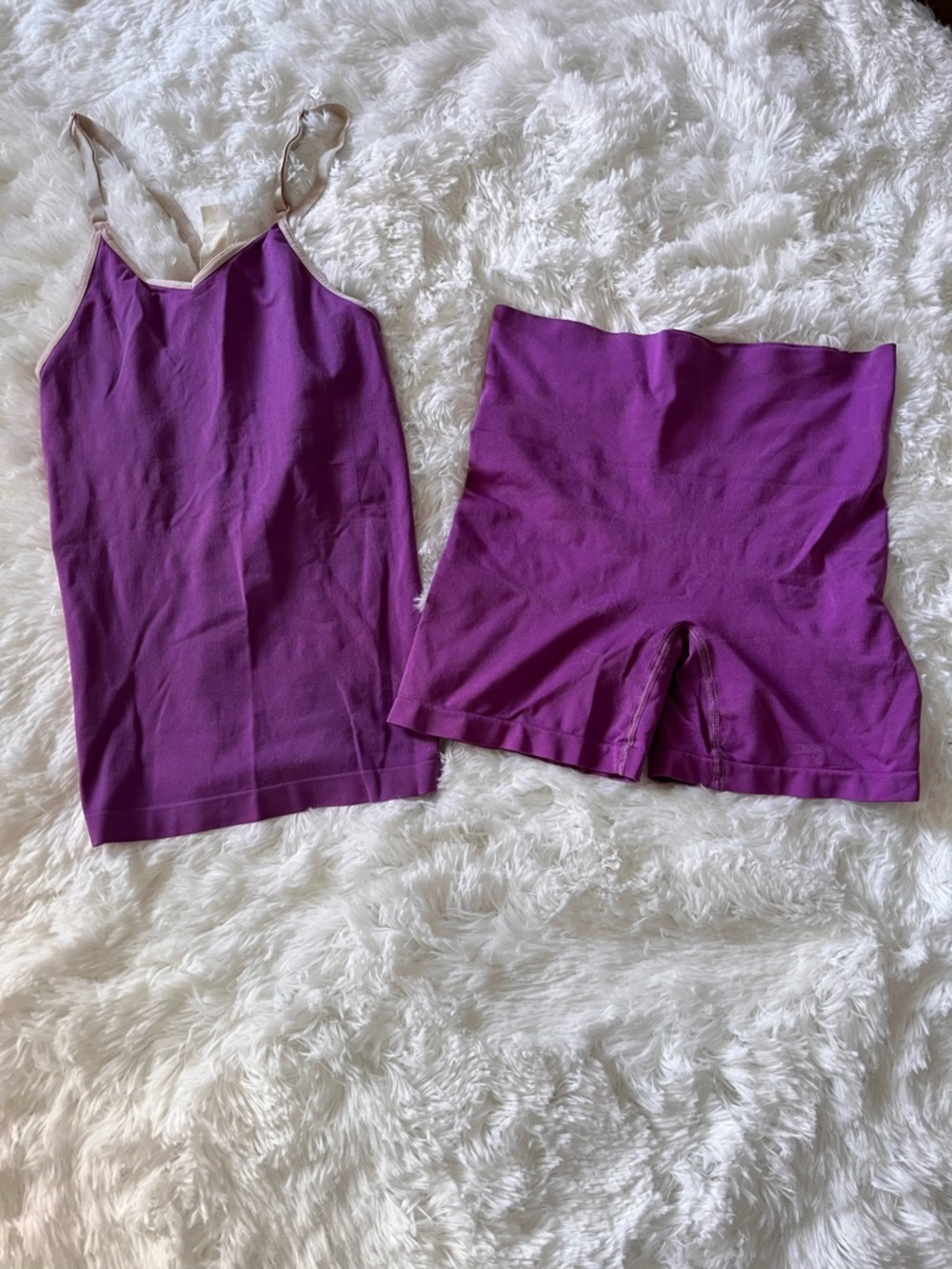 Lululemon Vintage Hot / Bikram Yoga Purple Tank and Shorts Set, XS